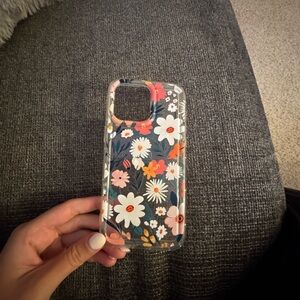 Clear Floral Phone Case - White & Pink Flowers
